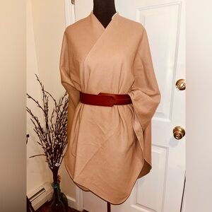 Harve Bernard Wool, Cashmere Nylon blend Shawl/Cape